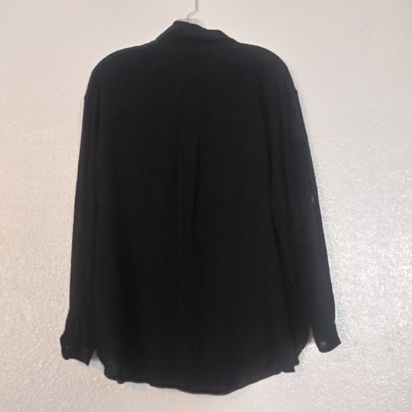 Liz Claiborne Lizsport women's size S black long sleeve blouse - Picture 4 of 13
